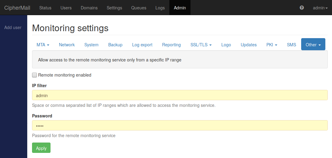 Monitoring