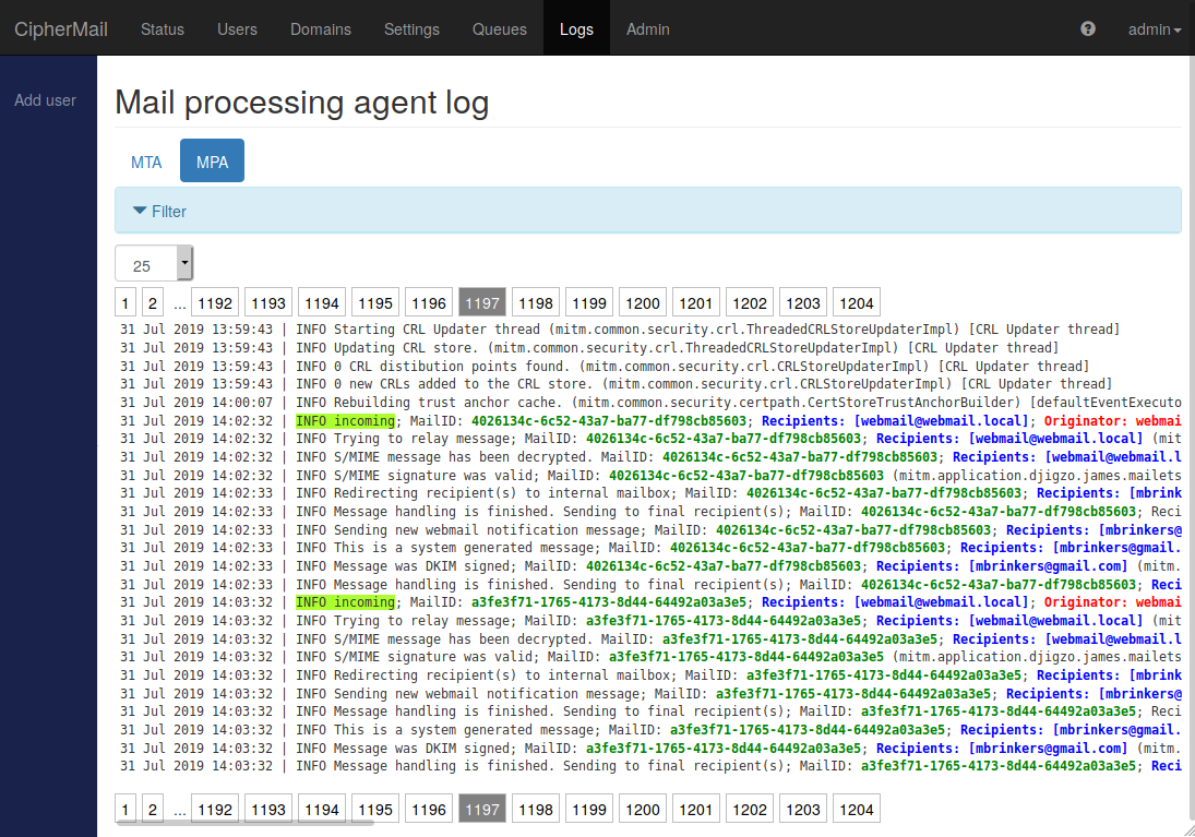 MPA logs